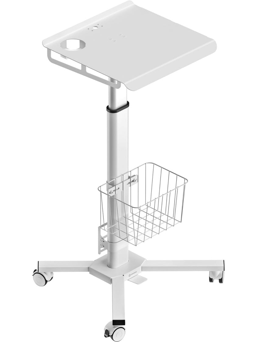 Mesa auxiliar portatil con ruedas altura regulable y superficie ajustable para ordenador oficina o