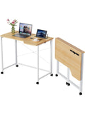 Escritorio plegable con ruedas y soporte para tablet ideal para estudio trabajo u oficina
