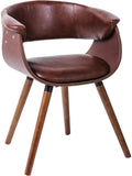 Sillon Vintage de Oficina con Acabado Efecto Piel y Patas de