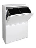Cubo de Reciclaje de Acero con Cuatro Compartimentos para Clasificacion de