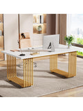 Mesa Amplia para Ordenador de 180 cm con Superficie de Trabajo para Oficina y