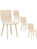 Pack de Cuatro Sillas Escandinavas Tapizadas en Tela para Comedor, Recepcion u