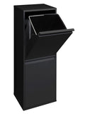 Cubo Metalico para Reciclaje con 2 Compartimentos